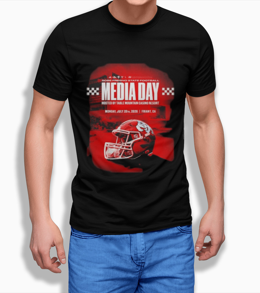 2026 Fresno State Football Media Day Table Mountain Casino Resort July 20 Friant CA T-Shirt