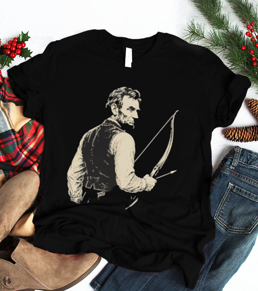 Abraham Lincoln Archery Bow And Arrow Hunting T-Shirt