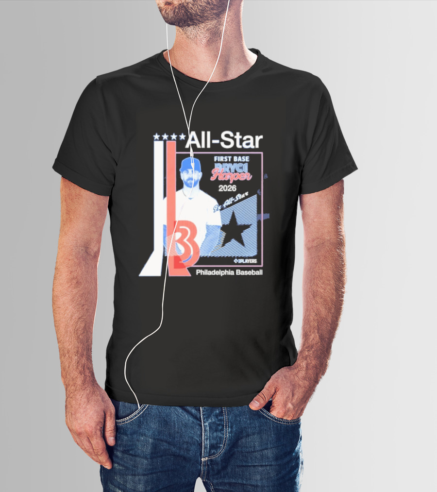 All Star Bryce Harper First Base 9x All Star 2026 Philadelphia Baseball T-Shirt