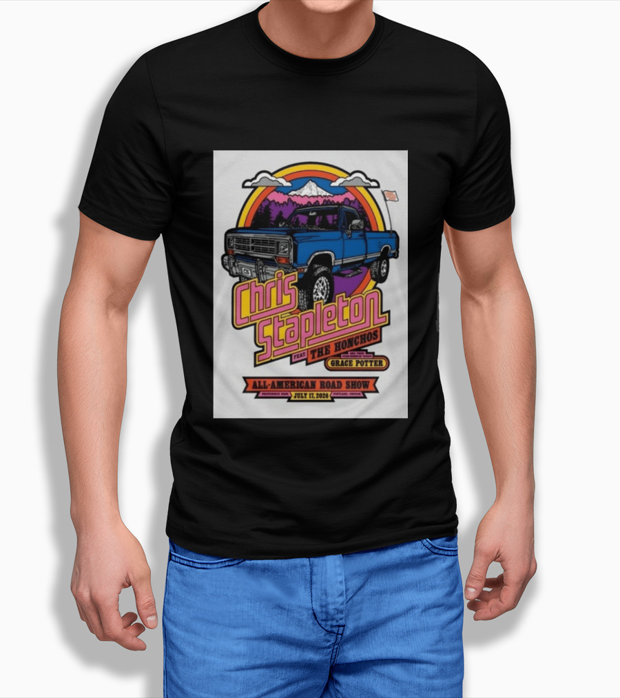 Chris Stapleton Feat The Honchos Grace Potter All American Road Show Providence Park Portland Oregon July 17 2026 T-Shirt