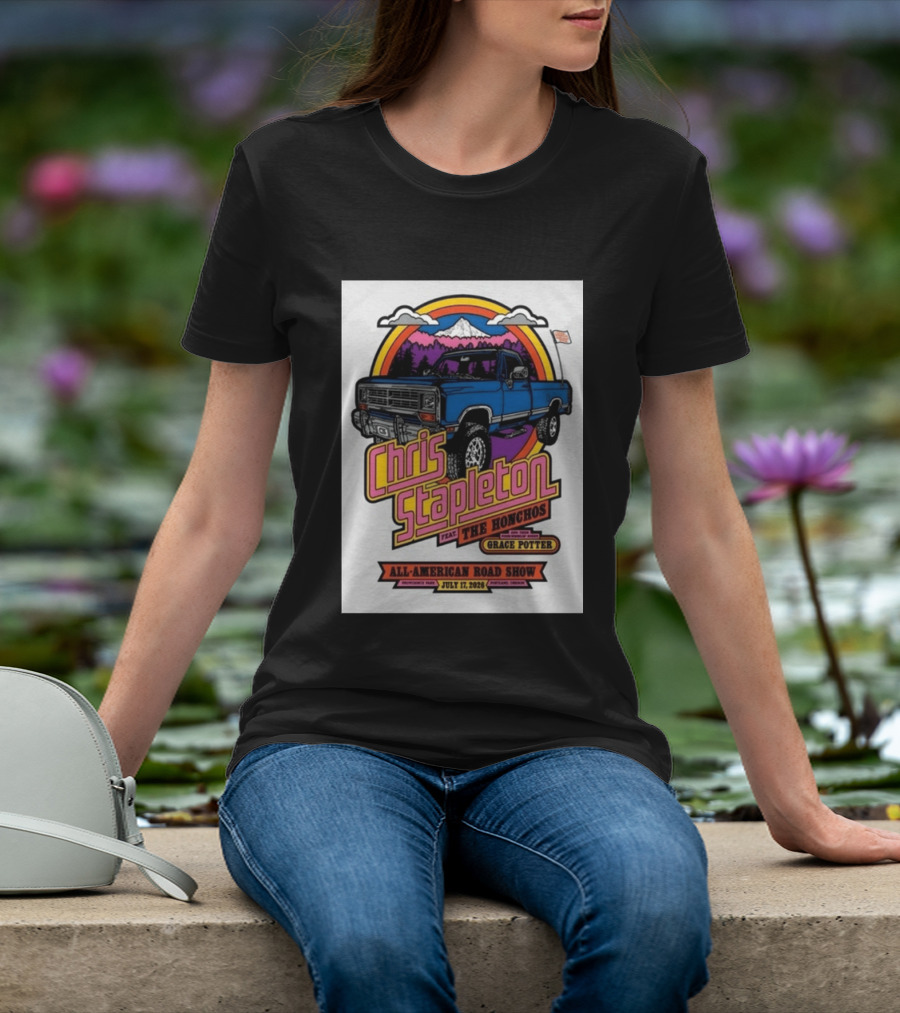 Chris Stapleton Feat The Honchos Grace Potter All American Road Show Providence Park Portland Oregon July 17 2026 T-Shirt