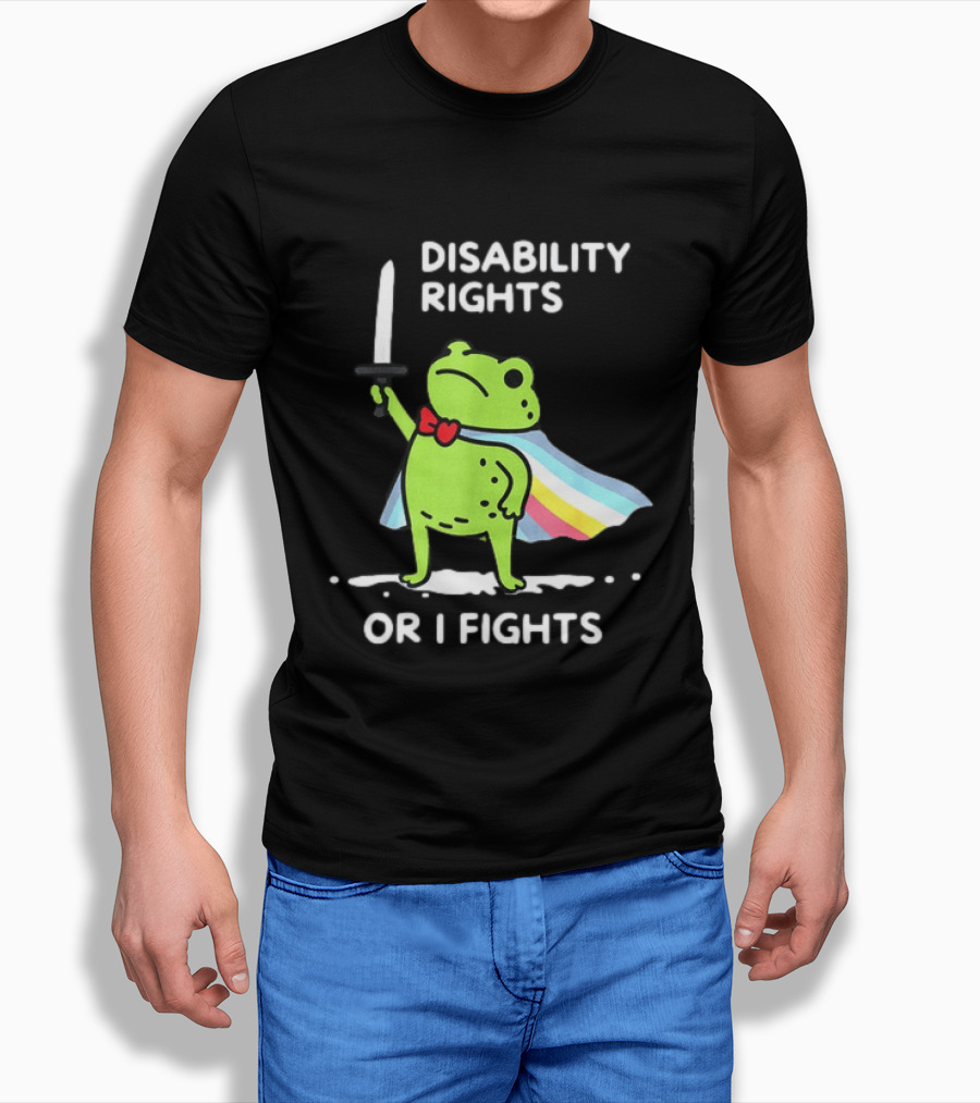 Disability Rights Frog Superhero Or I Fights T-Shirt