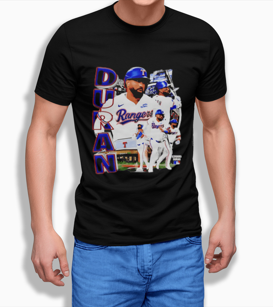 Ezequiel Duran Texas Rangers Player Nike Jersey Collage T-Shirt