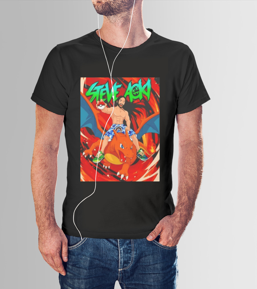 Steve Aoki Pokémon Charizard Adventure T-Shirt