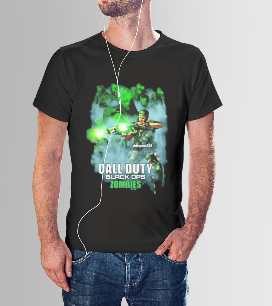 Call Of Duty Black Ops Zombies Tank Dempsey Battle Scene T-Shirt