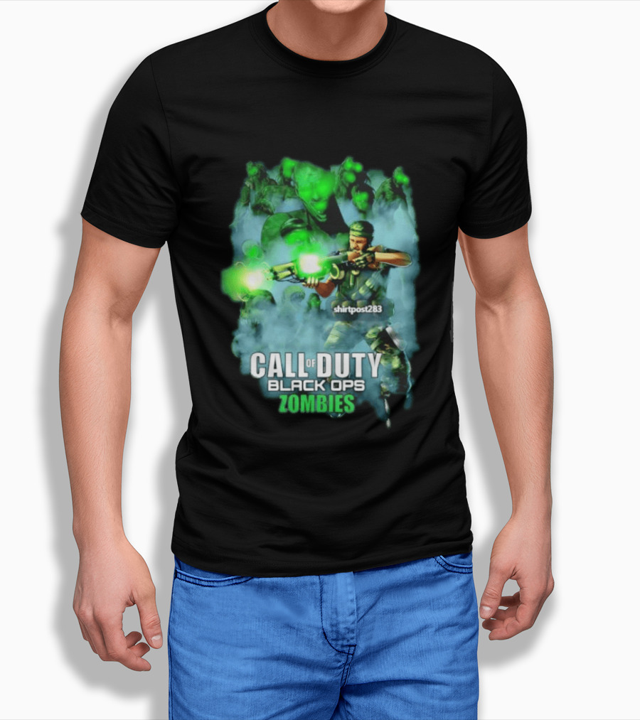 Call Of Duty Black Ops Zombies Tank Dempsey Battle Scene T-Shirt