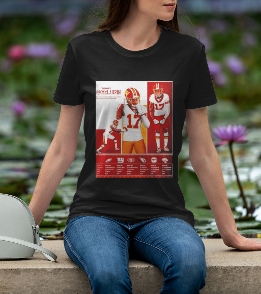 Terry McLaurin Washington Commanders 2026 Schedule NFL Football 17 Jersey Fan Gear T-Shirt