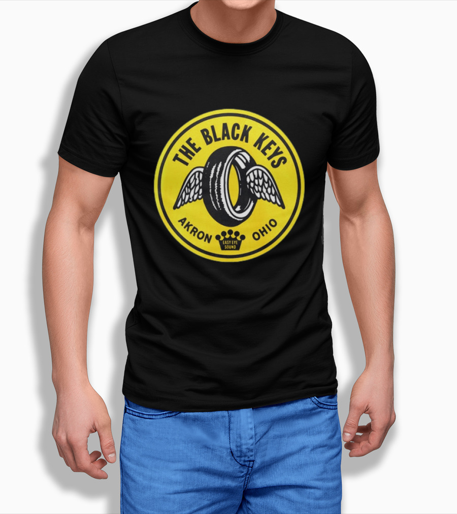 The Black Keys Easy Eye Sound Akron Ohio Winged Tire T-Shirt