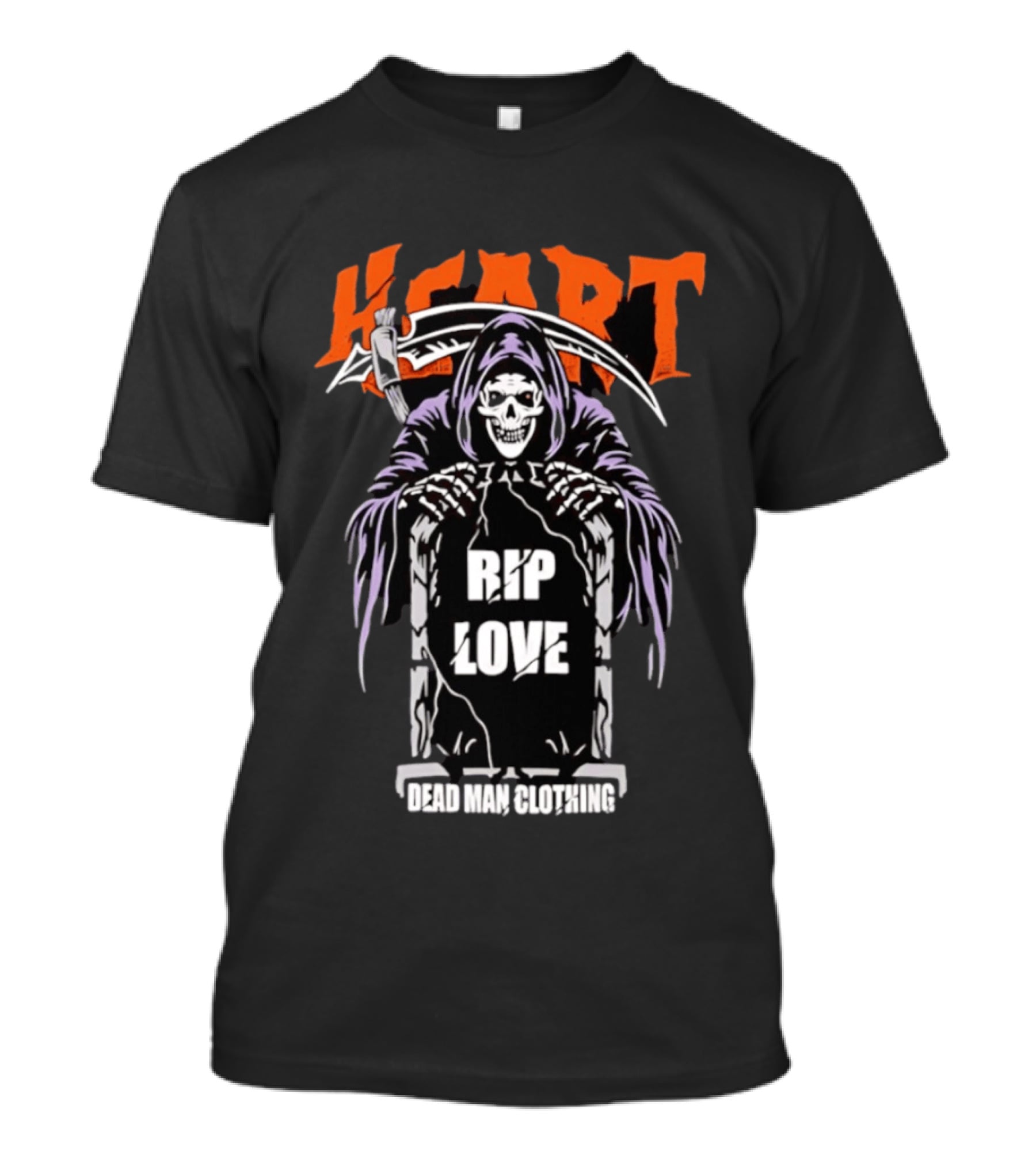 Heart Rip Love Grim Reaper Dead Man Clothing T-Shirt