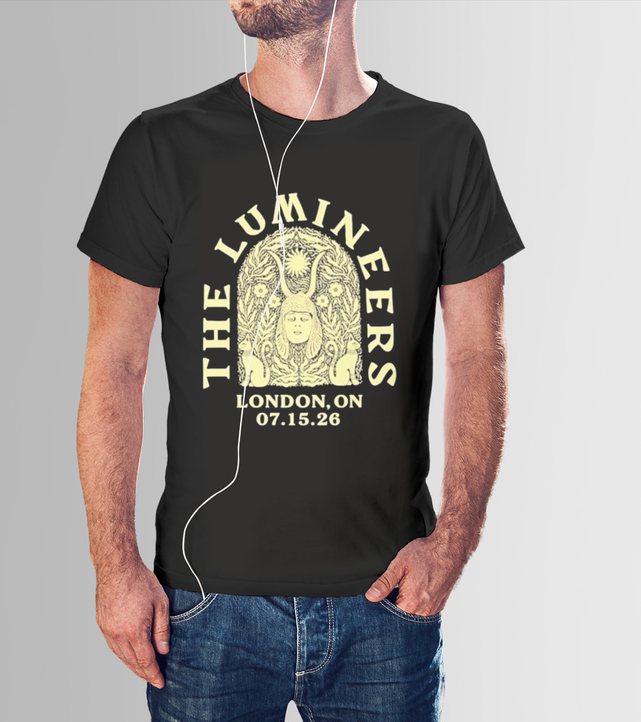 The Lumineers London ON 07.15.26 Concert Event Art Floral Motif T-Shirt