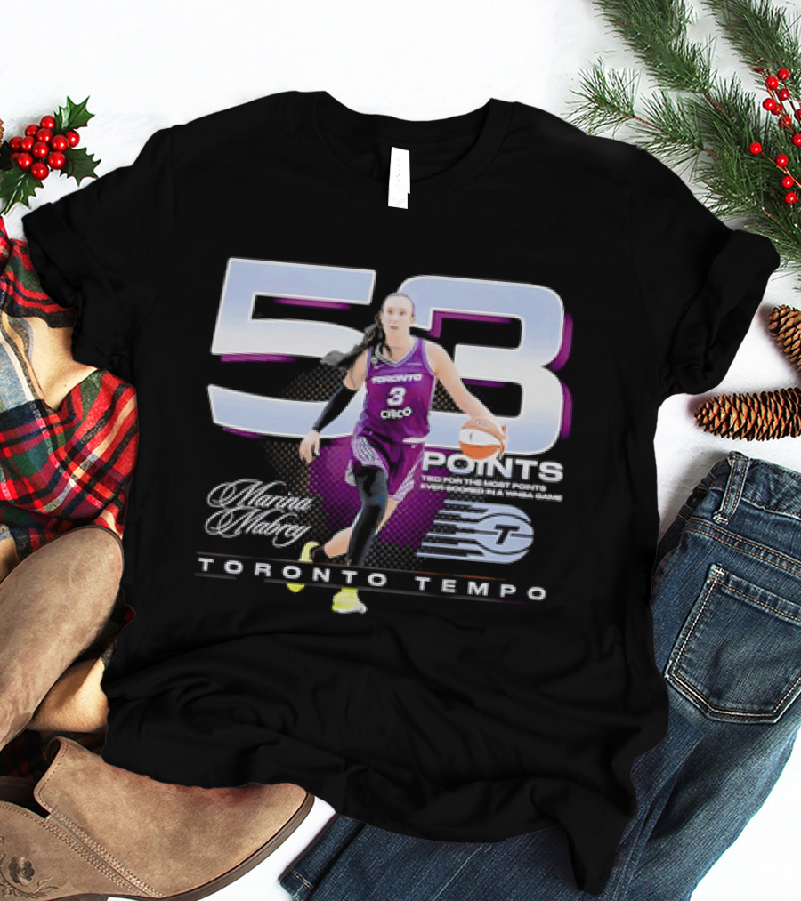 Toronto Tempo Marina Mabrey 53 Points Basketball T-Shirt