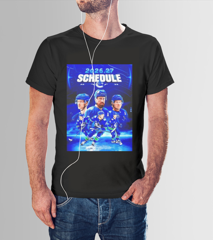 Vancouver Canucks 2026 27 Schedule Hockey Players And Team T-Shirt
