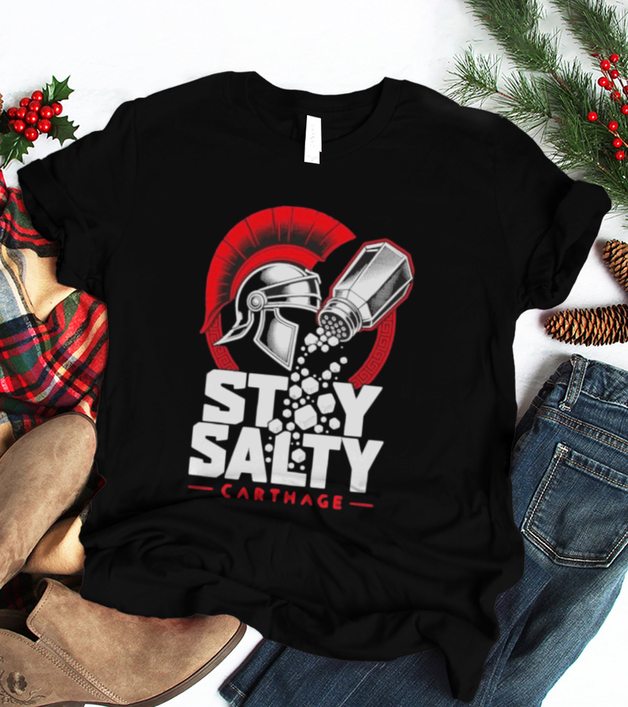 Stay Salty Carthage Roman Republic Rome Punic Wars Greek Helmet Salt Shaker T-Shirt