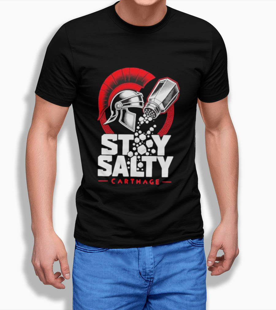 Stay Salty Carthage Roman Republic Rome Punic Wars Greek Helmet Salt Shaker T-Shirt