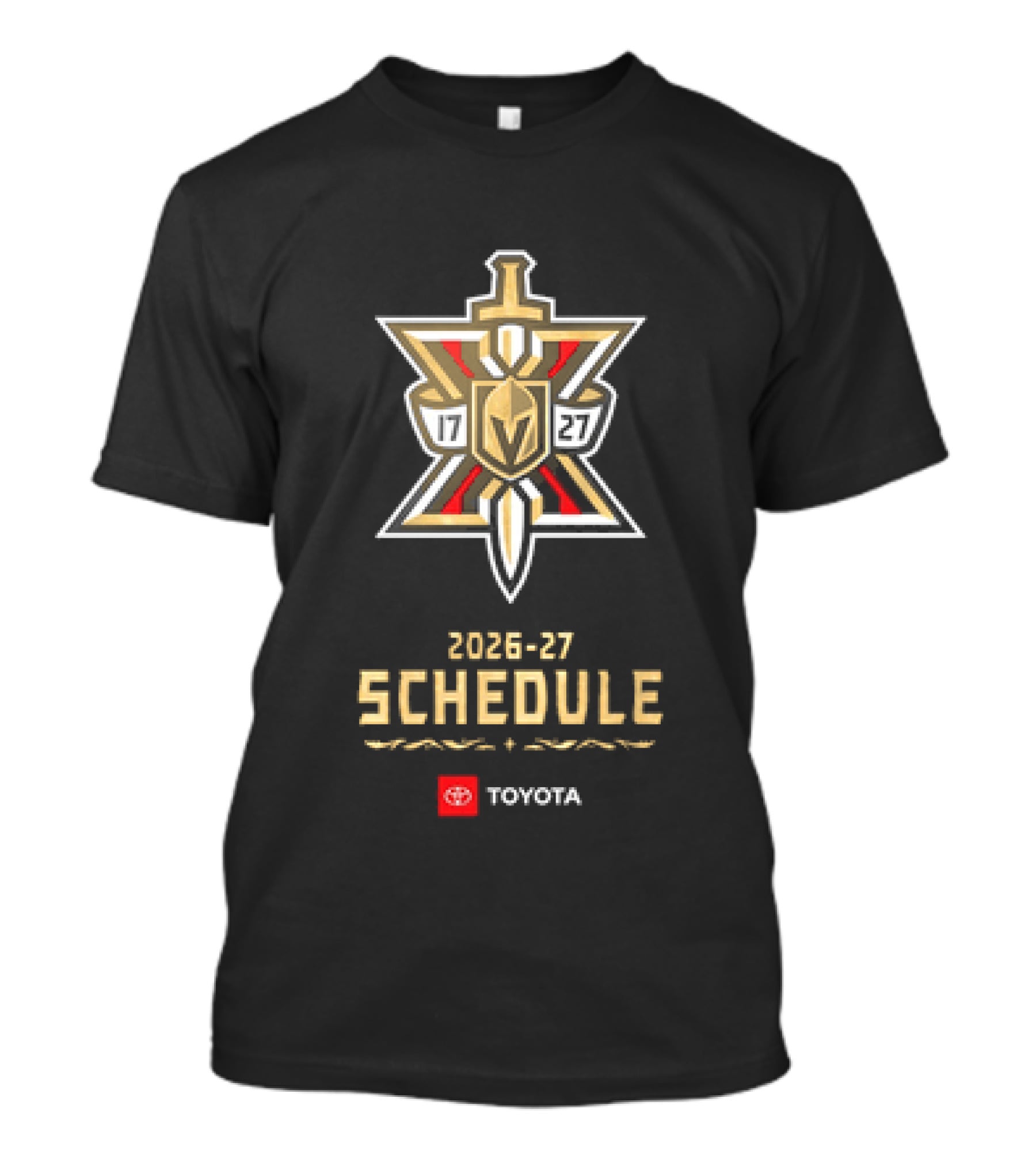 Vegas Golden Knights 2026 27 Schedule Toyota Hockey T-Shirt