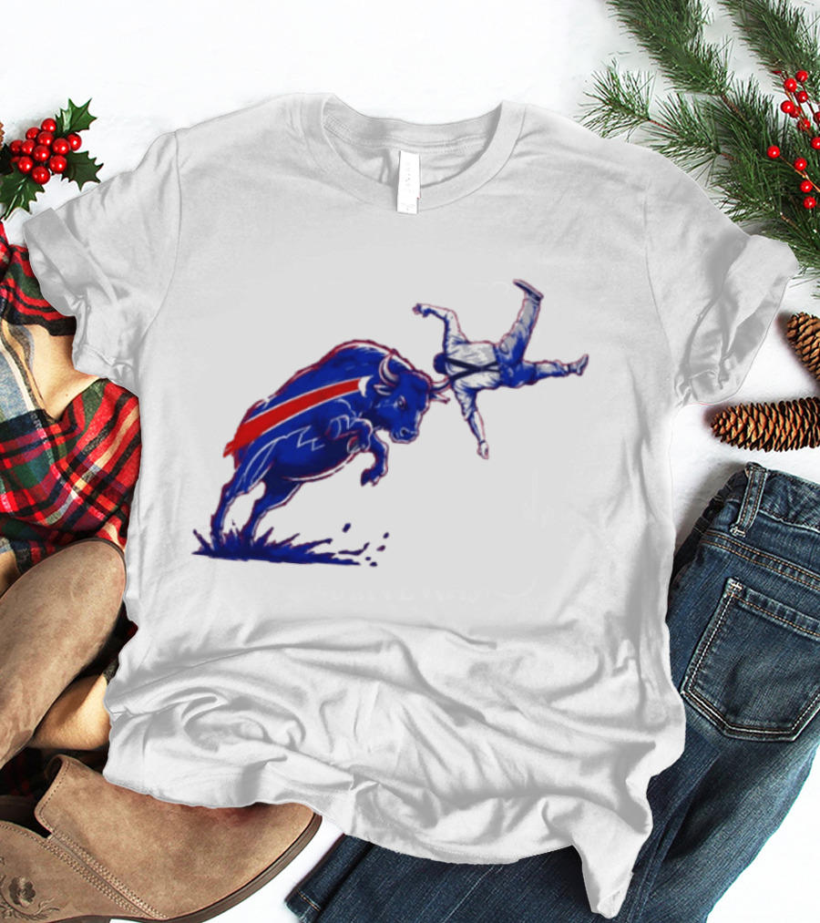 Buffalo Bills 2026 Bold Charging Buffalo Icon With Red Streak T-Shirt