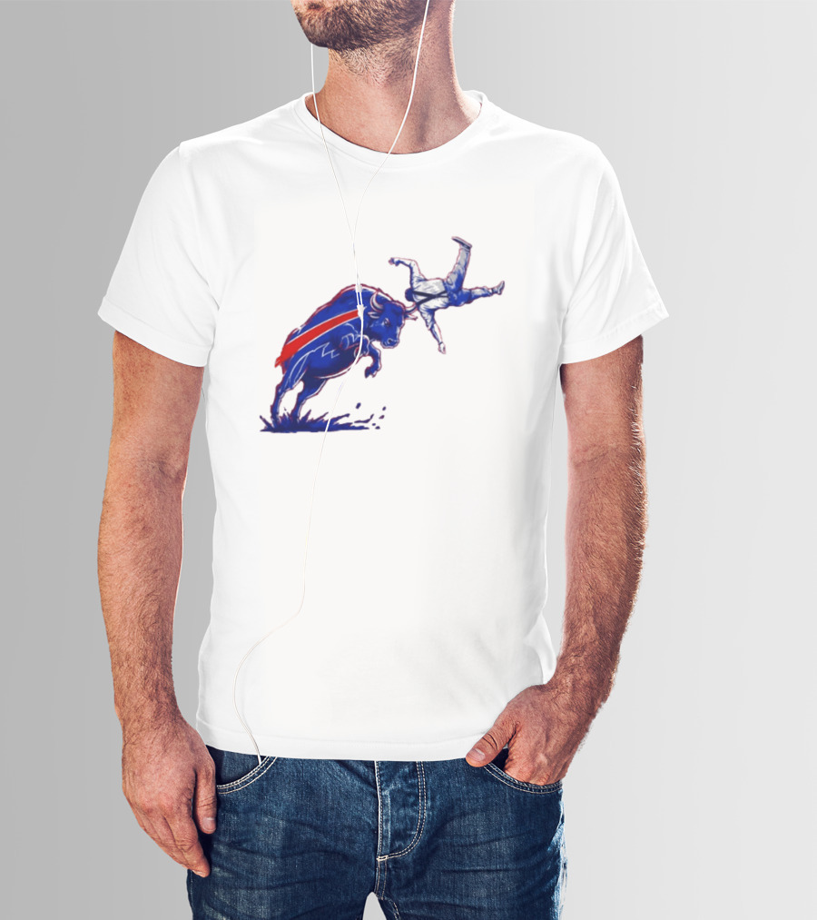 Buffalo Bills 2026 Bold Charging Buffalo Icon With Red Streak T-Shirt