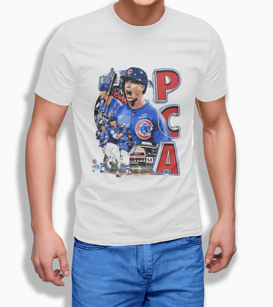 PCA Pete Crow Armstrong Chicago Cubs Baseball Collage T-Shirt