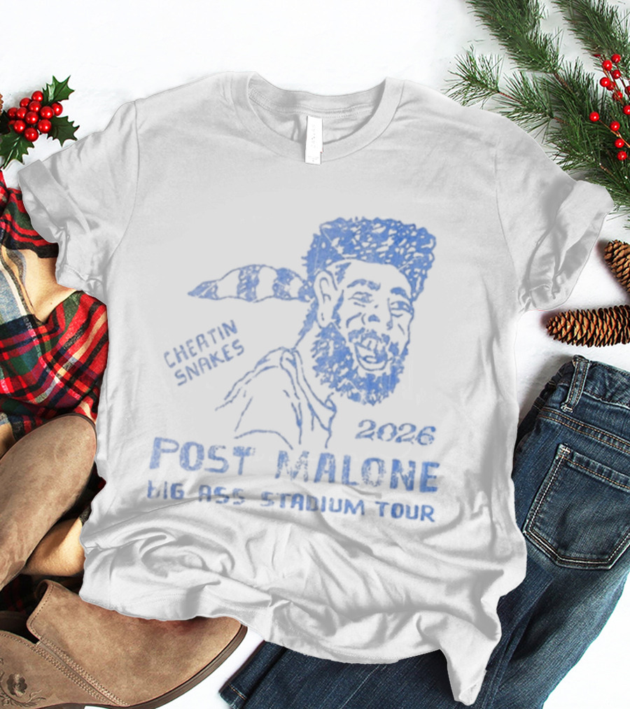 Post Malone Cheatin Snakes 2023 Big Ass Stadium Tour T-Shirt