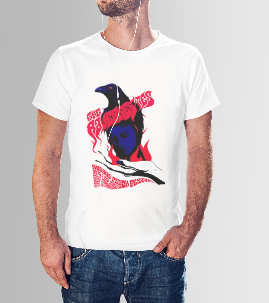 Raveonettes Austin Psych Fest Crow Fire Elements 2014 T-Shirt