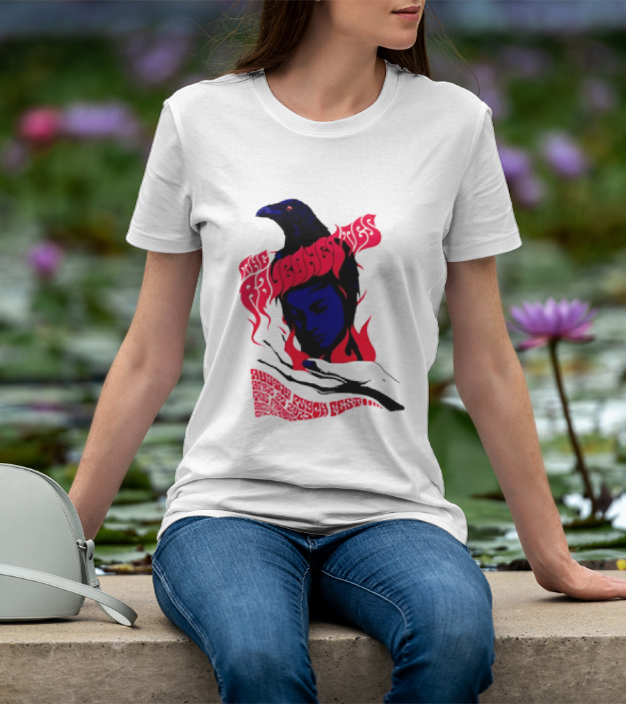 Raveonettes Austin Psych Fest Crow Fire Elements 2014 T-Shirt