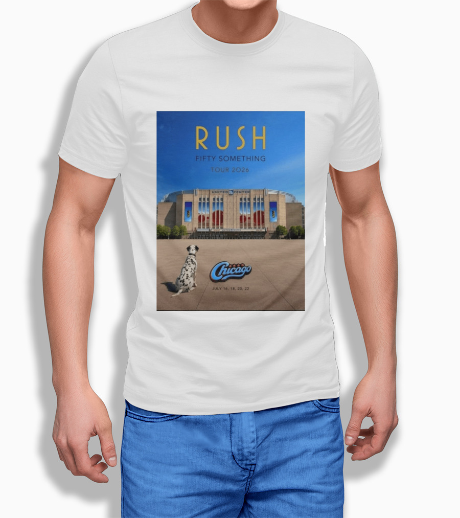 Rush Fifty Something Tour 2026 Chicago United Center July 16 18 20 22 Event T-Shirt