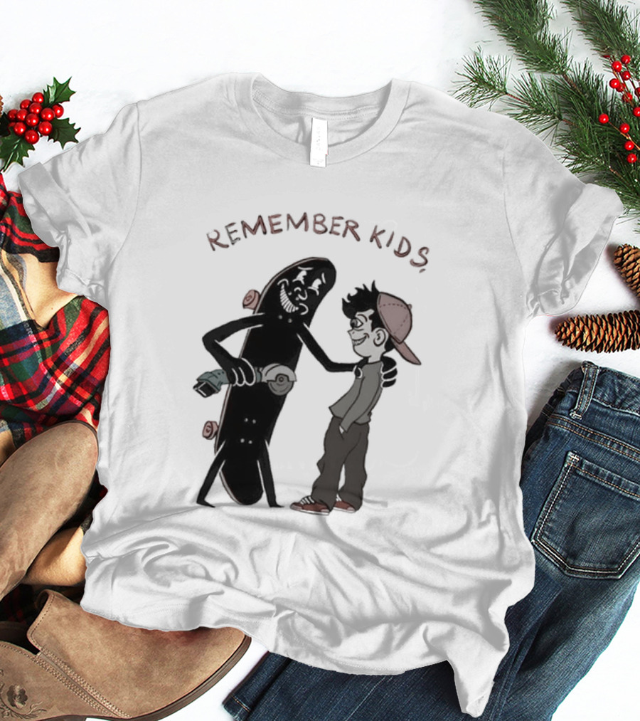 Remember Kids Skateboard Flock Two Pounds Copper Gold T-Shirt