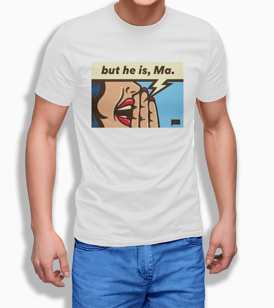The Real Housewives Of Rhode Island But He Is Ma Pop Art Style Comic Speech Bubble T-Shirt