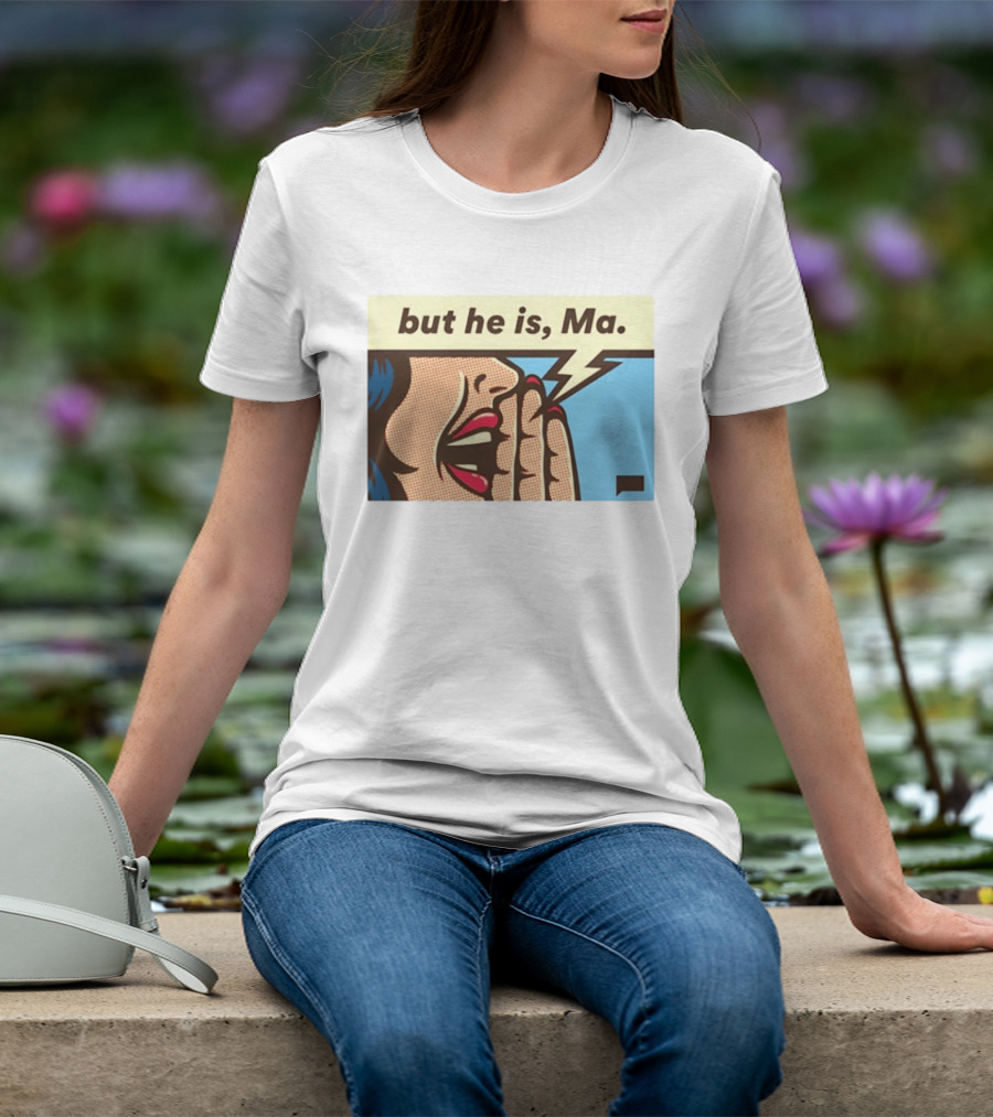 The Real Housewives Of Rhode Island But He Is Ma Pop Art Style Comic Speech Bubble T-Shirt