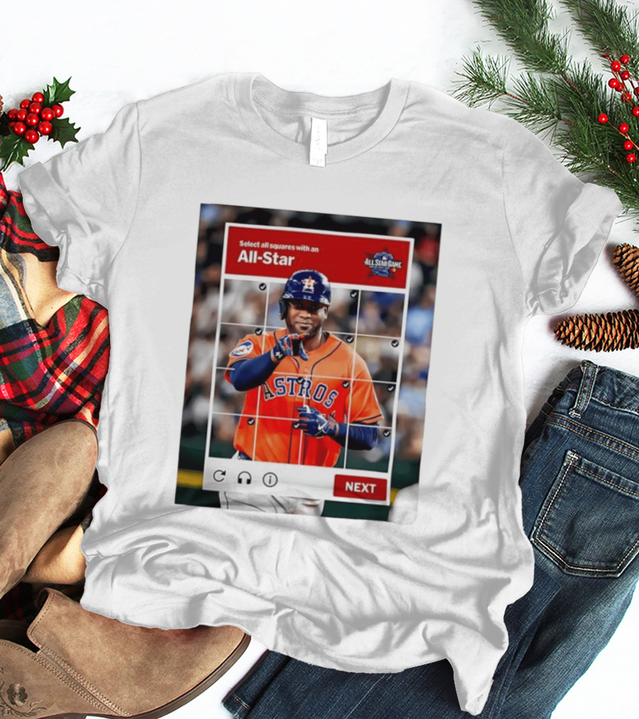 Yordan Alvarez Houston Astros Select All Squares All Star Captcha Meme T-Shirt