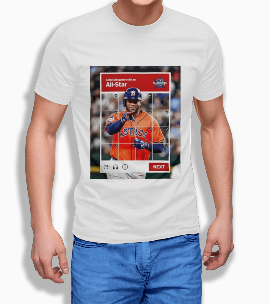 Yordan Alvarez Houston Astros Select All Squares All Star Captcha Meme T-Shirt