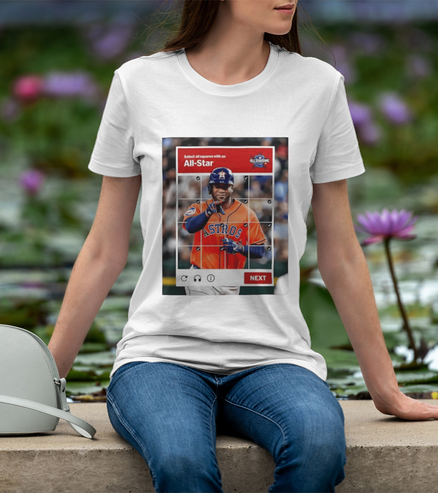 Yordan Alvarez Houston Astros Select All Squares All Star Captcha Meme T-Shirt