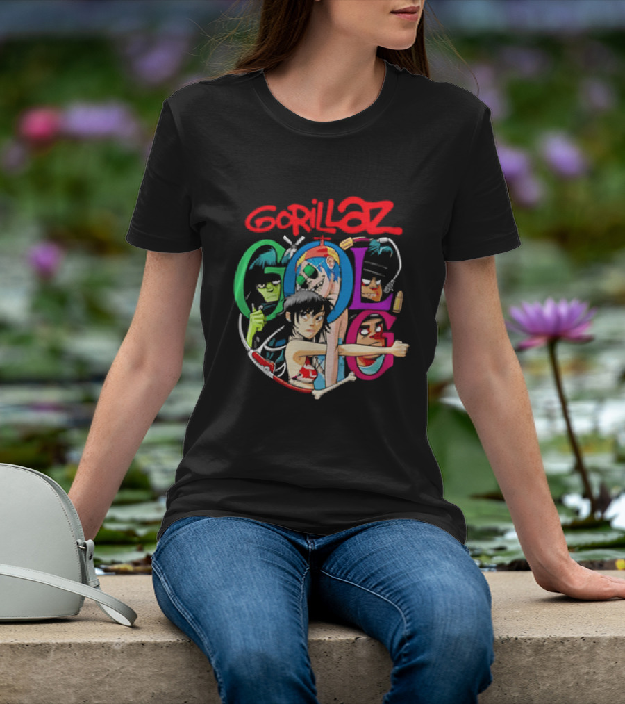Gorillaz Virtual Rock Band Cartoon Characters T-Shirt