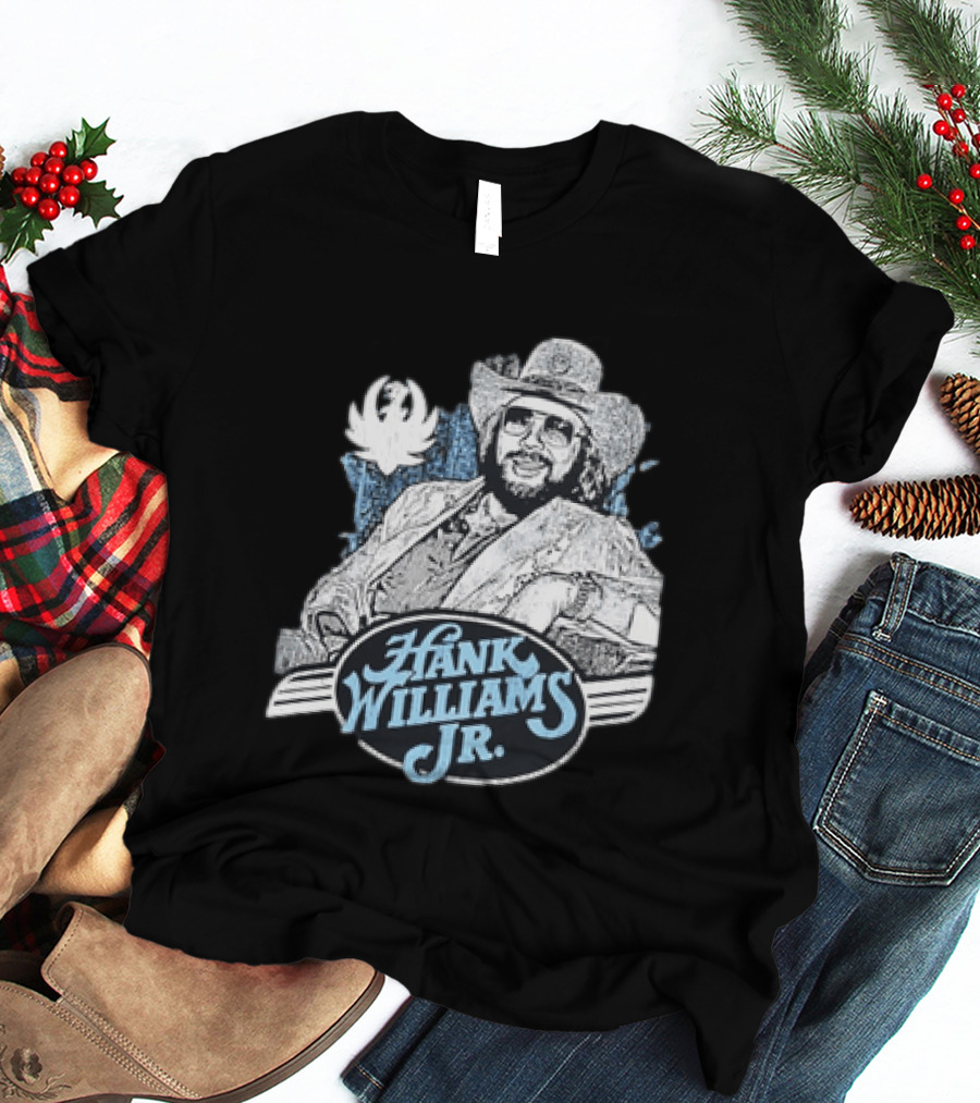Hank Williams Jr 90s Anniversary Iconic Cowboy T-Shirt
