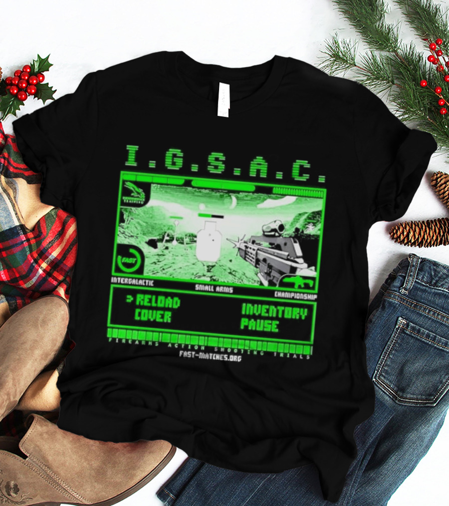 I.G.S.A.C Reload Cover Inventory Pause Gaming Interface Display T-Shirt