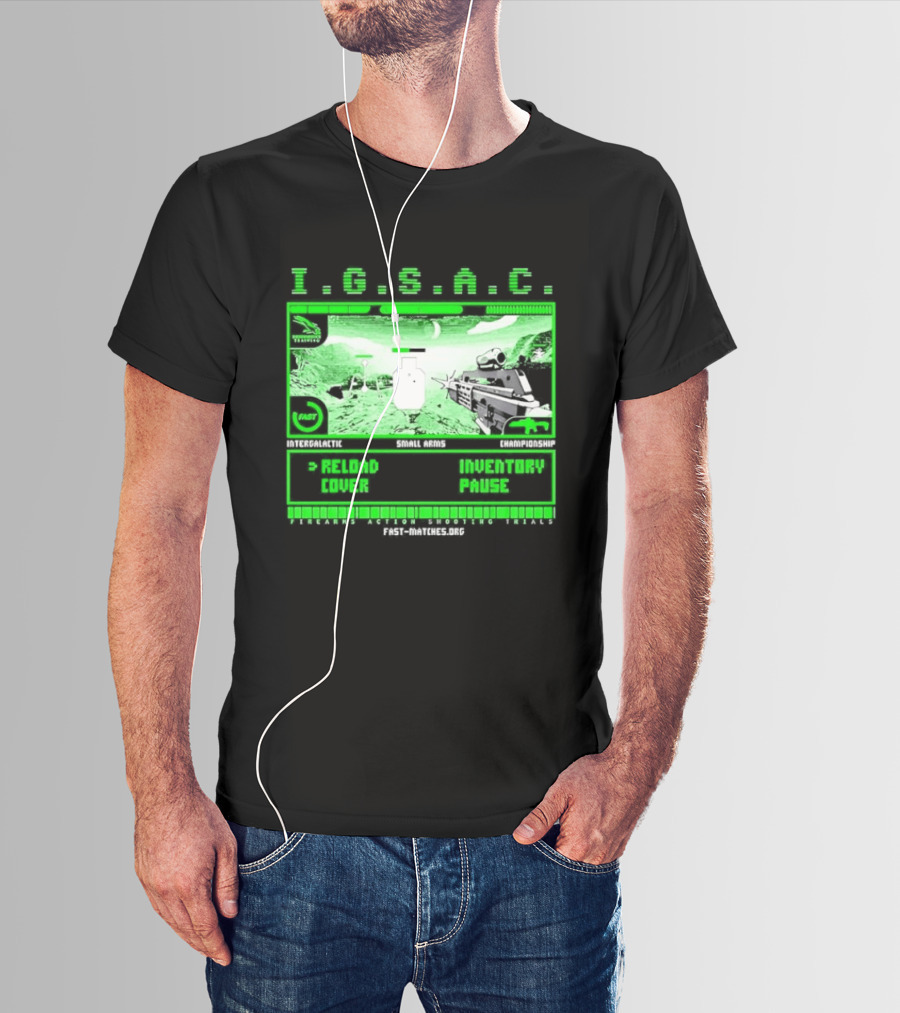 I.G.S.A.C Reload Cover Inventory Pause Gaming Interface Display T-Shirt