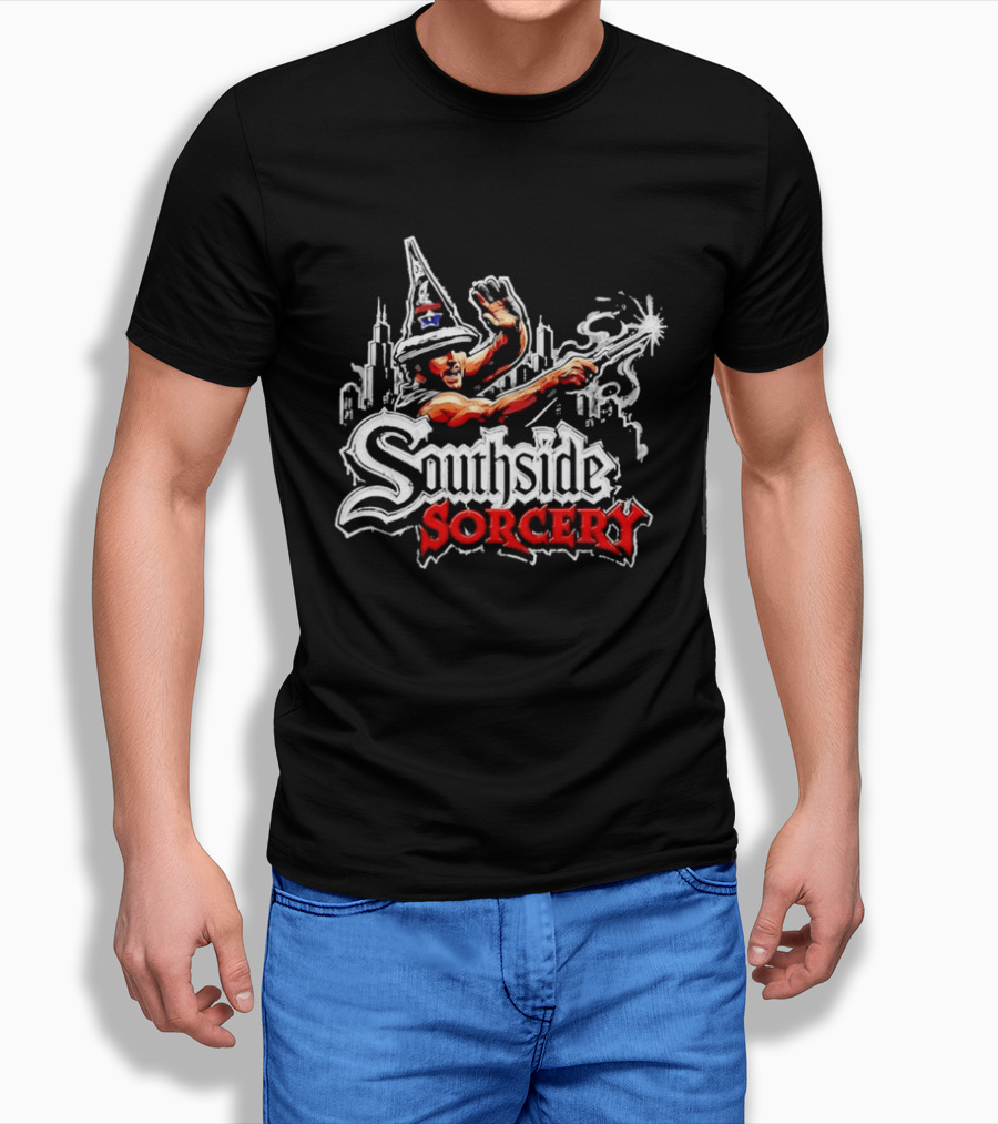 Southside Sorcery Chicago Wizard Magic Skyline Spellbinding T-Shirt