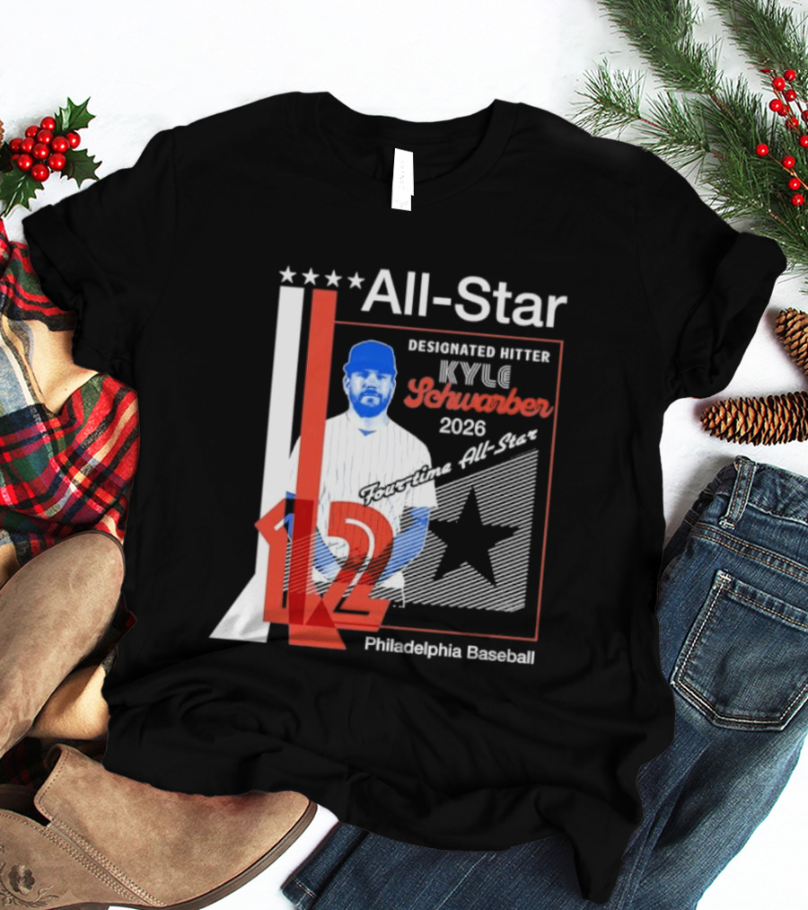 Kyle Schwarber Philadelphia Baseball 2026 All Star Designated Hitter Number 12 T-Shirt
