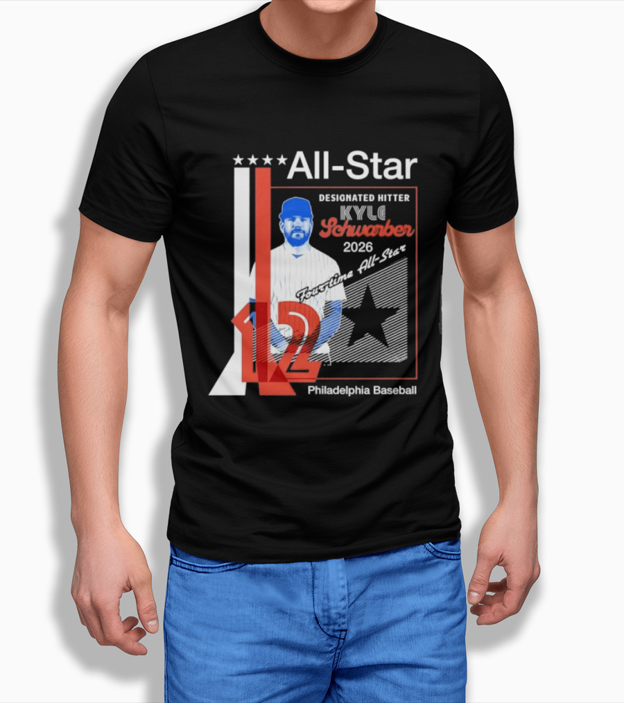 Kyle Schwarber Philadelphia Baseball 2026 All Star Designated Hitter Number 12 T-Shirt