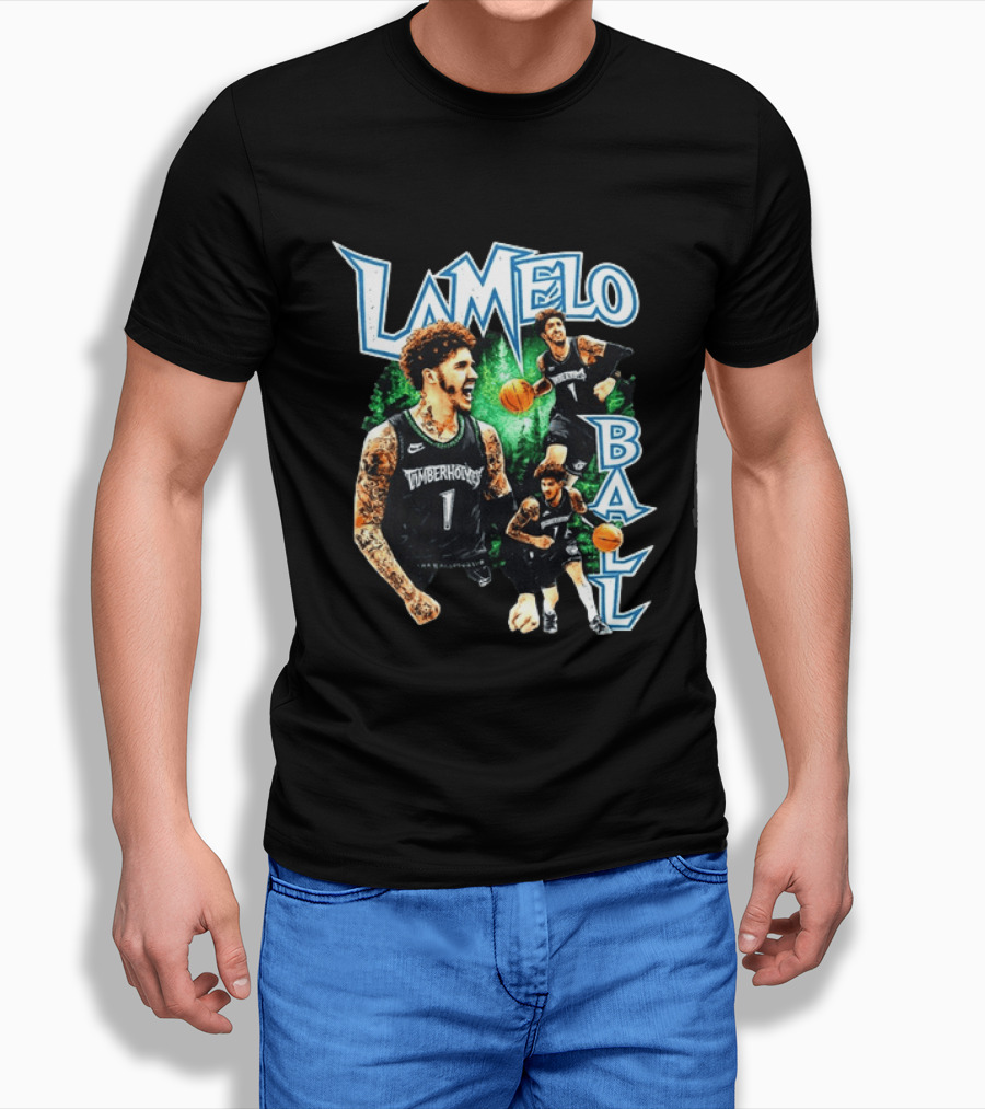 LaMelo Ball Timberwolves NBA Basketball Player Highlights T-Shirt
