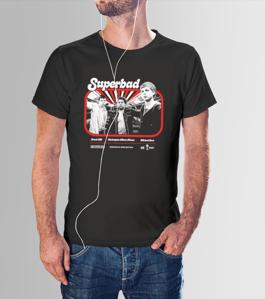 Superbad Movie Jonah Hill Christopher Mintz Plasse Michael Cera T-Shirt