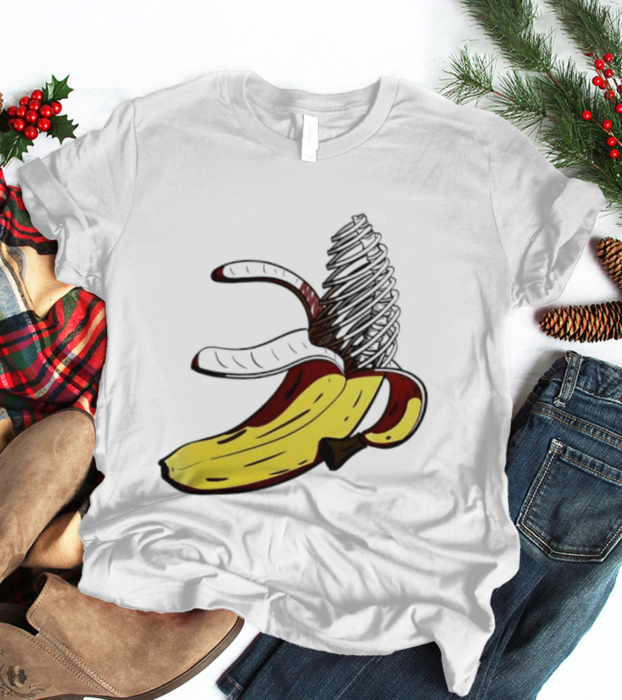Anatomical Banana Skeleton Surreal Peeled Fruit T-Shirt