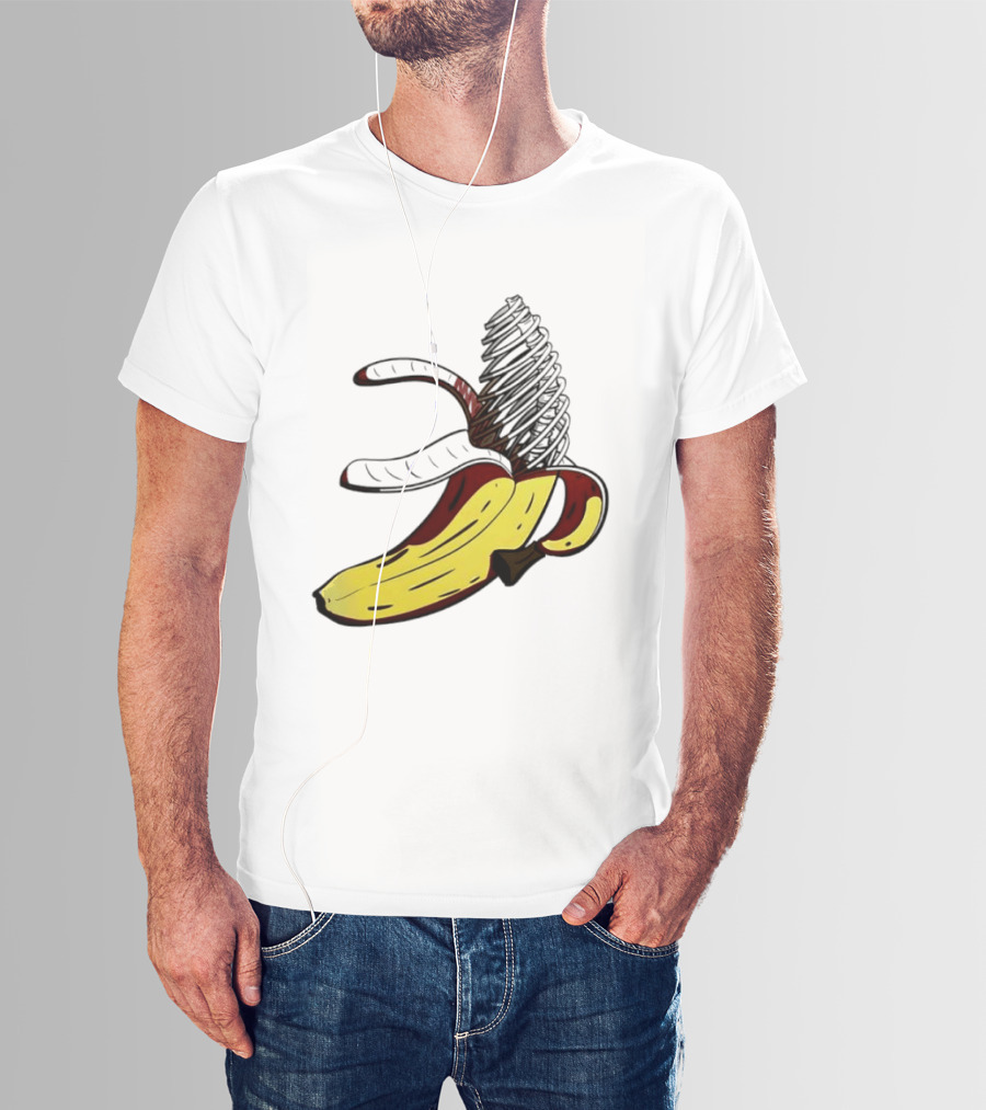 Anatomical Banana Skeleton Surreal Peeled Fruit T-Shirt