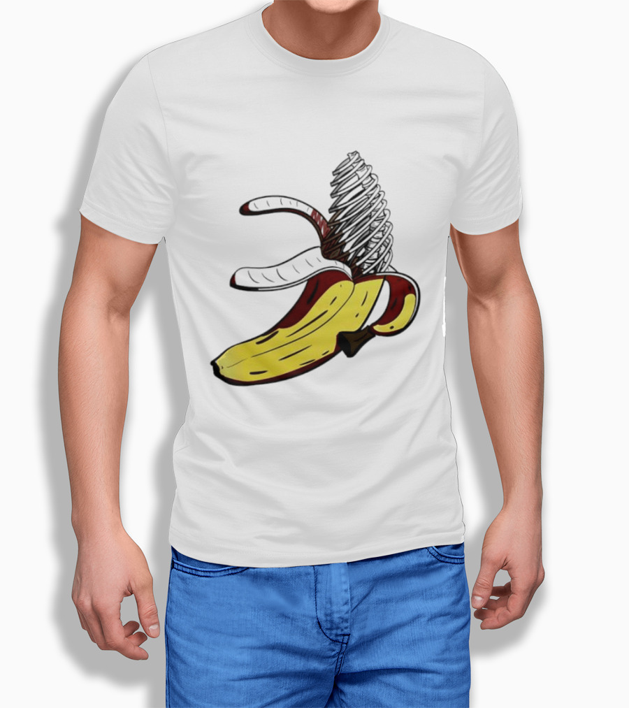 Anatomical Banana Skeleton Surreal Peeled Fruit T-Shirt