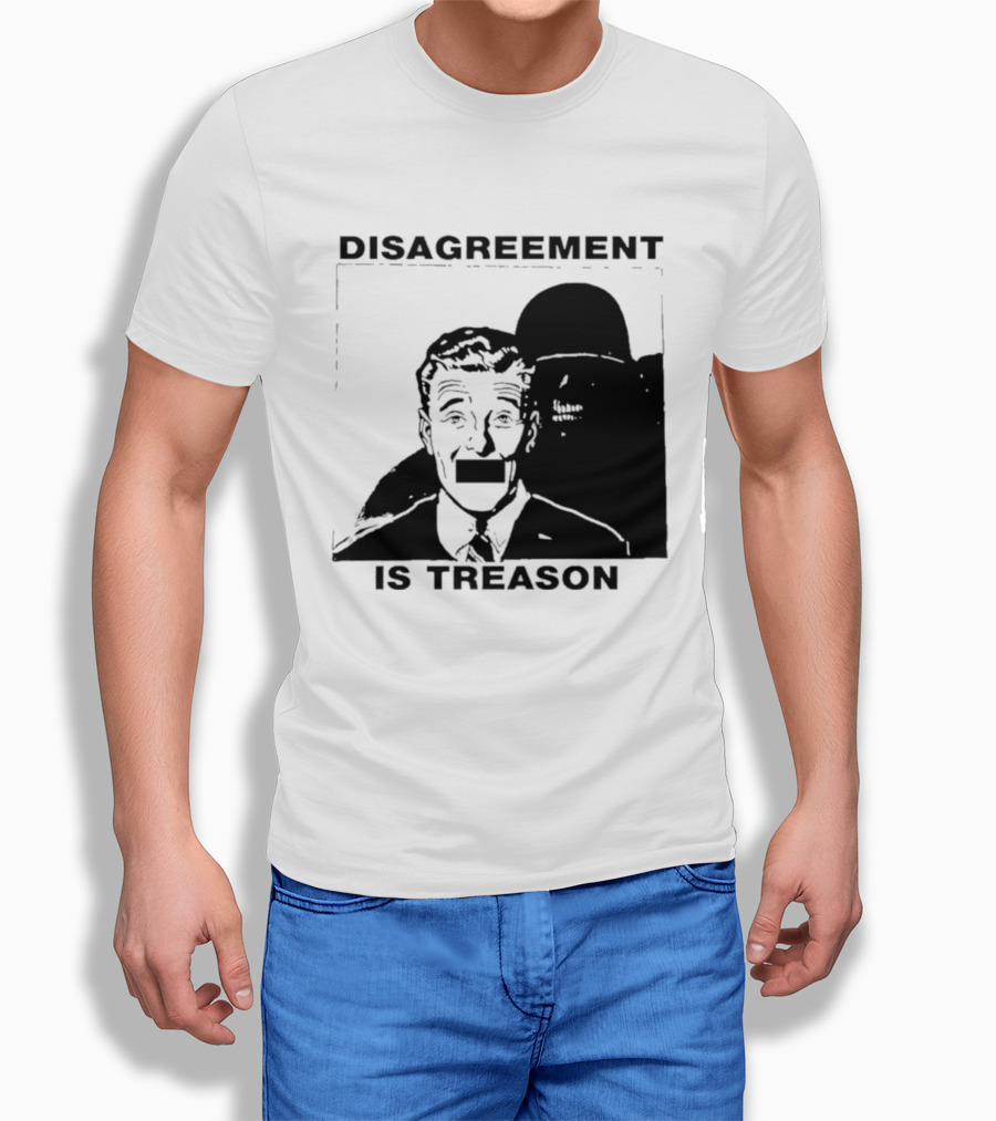 Disagreement Is Treason Retro Dystopian Censorship T-Shirt