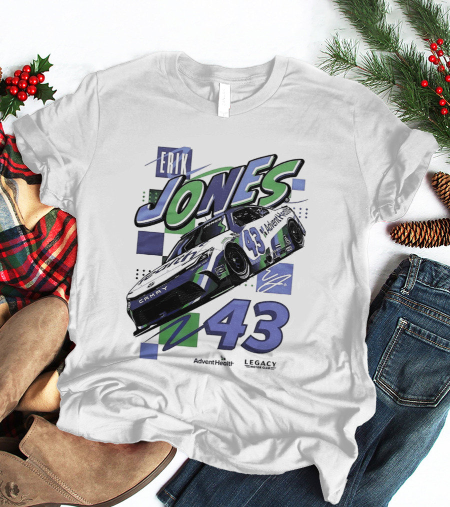 Erik Jones 43 Legacy Motor Club Toyota Camry Racing Team NASCAR T-Shirt