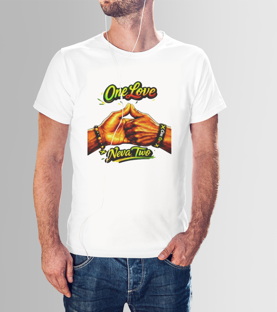 One Love Neva Two Jamaican Unity Gesture T-Shirt