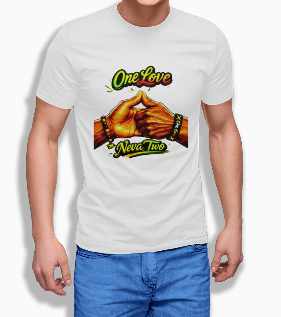 One Love Neva Two Jamaican Unity Gesture T-Shirt
