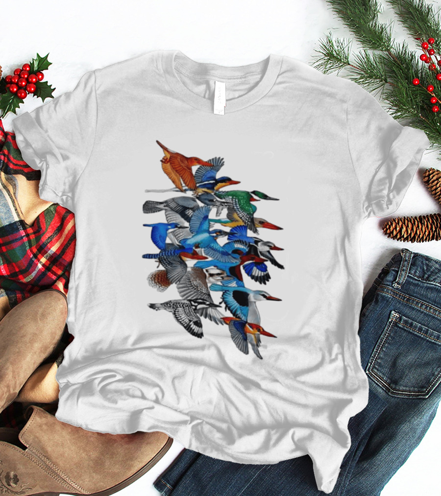 Kingfisher Birds Flying Wildlife Nature Species Collection T-Shirt
