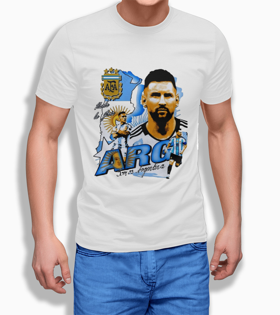 Argentina Lionel Messi Lautaro Martinez AFA Hasta La Gloria Somos Argentina T-Shirt
